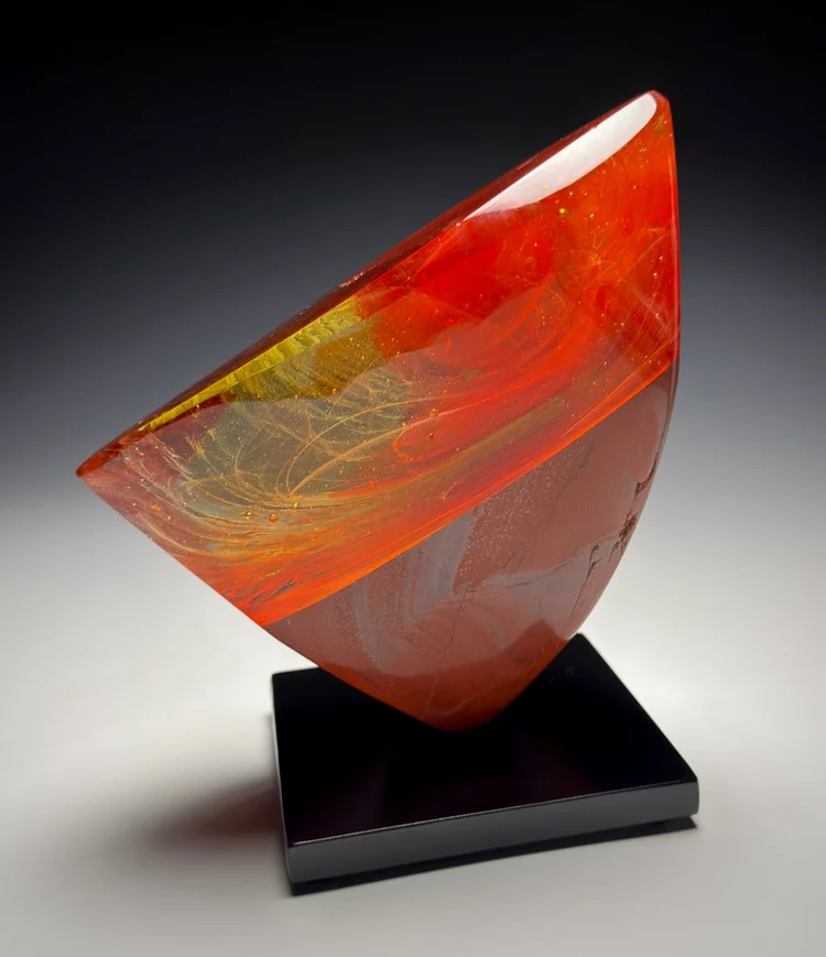 红碧玉玻璃石（带底座）（Red Jasper Vitrolith (w/base) ）