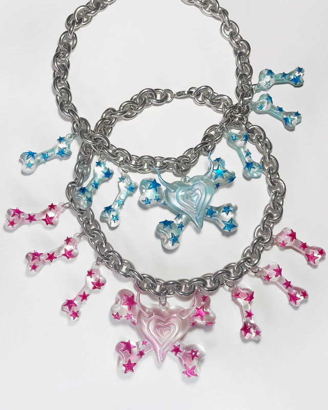 交叉骨链项链（Cross bone Chain Necklace ）