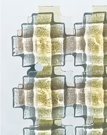 玻璃编织 30×40 - 粉 / 黄 / 透明色（Glass Weave 30x40 - Pink/Yellow/Transparent）